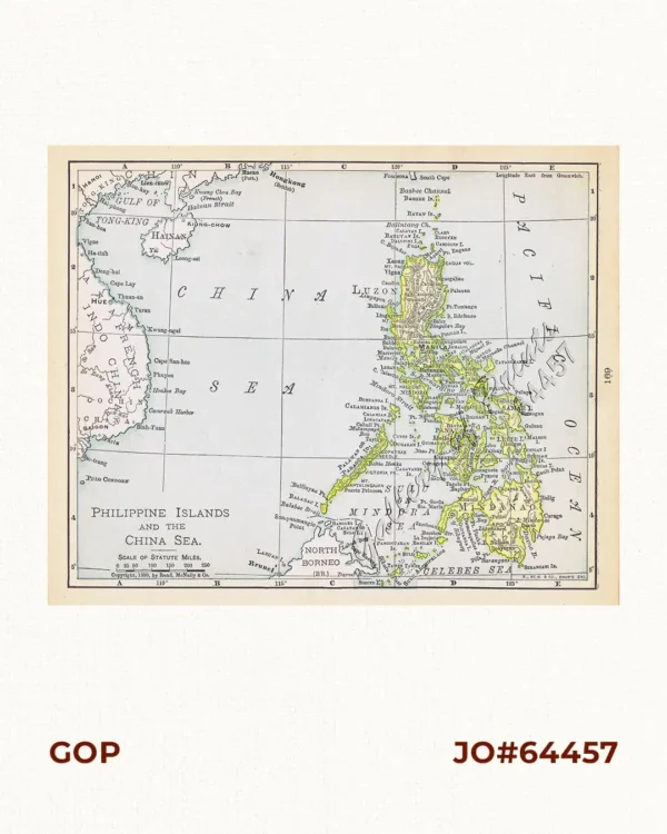 Philippine Islands and the China Sea.