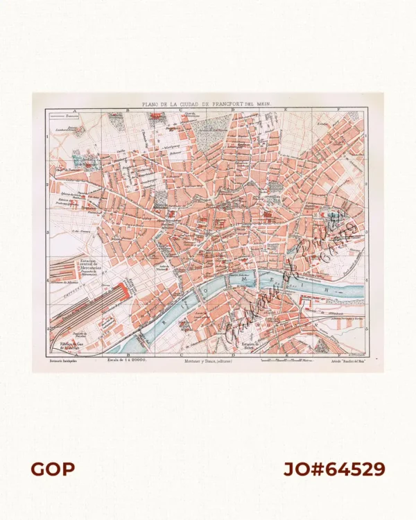 Plano de La Ciudad de Francfort del Mein