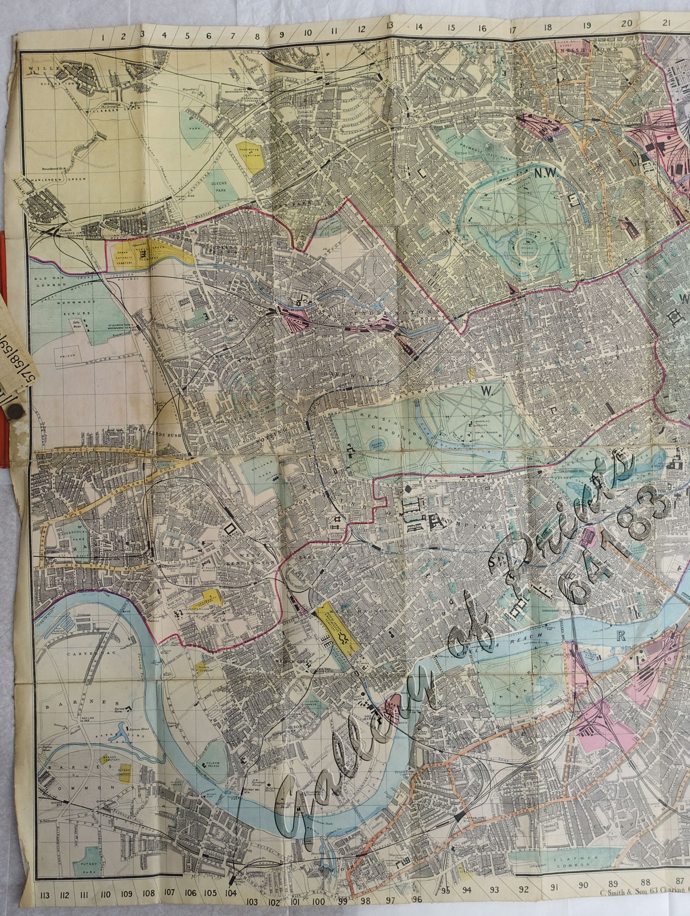 Extended Tape Indicator Map of London. - Image 2