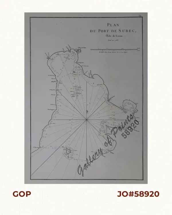 Plan du Port de Subec, en I’Isle de Lucon [Plan of The Port of Subic on Luzon Island]