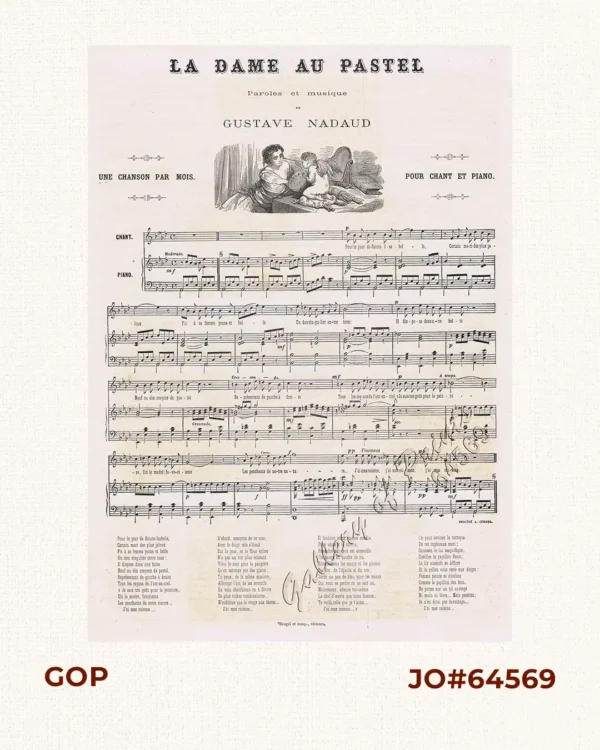 La Dame au Pastel Paroles et musique de Gustave Nadaud