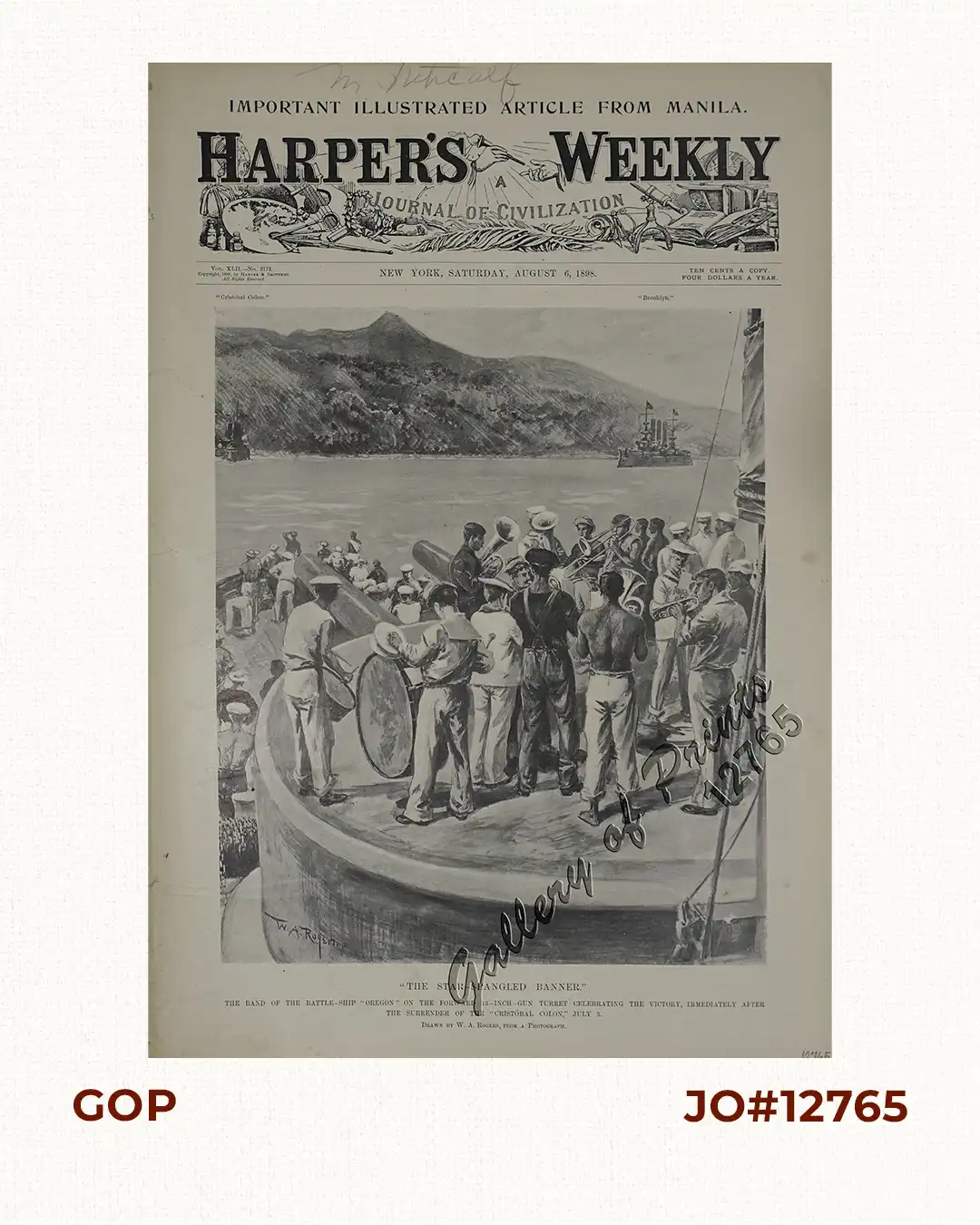 Harper's Weekly - A Journal of Civilization with frontispiece: The Star-Spangled Banner"