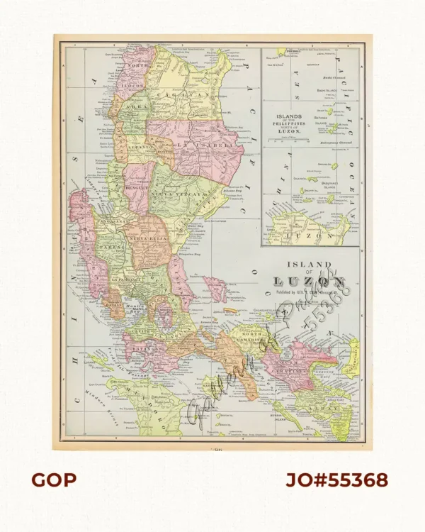 Island of Luzon. inset map: Islands of the Philippines north of Luzon