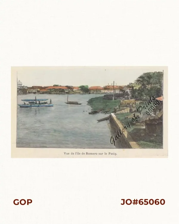 Vue de l'ile de Romero sur le Pasig  [View of Romero Island on the Pasig]