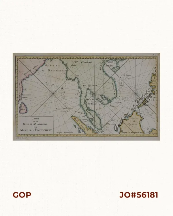 Carte de la Route de Mr. Legentil; de Manille a Pondichery