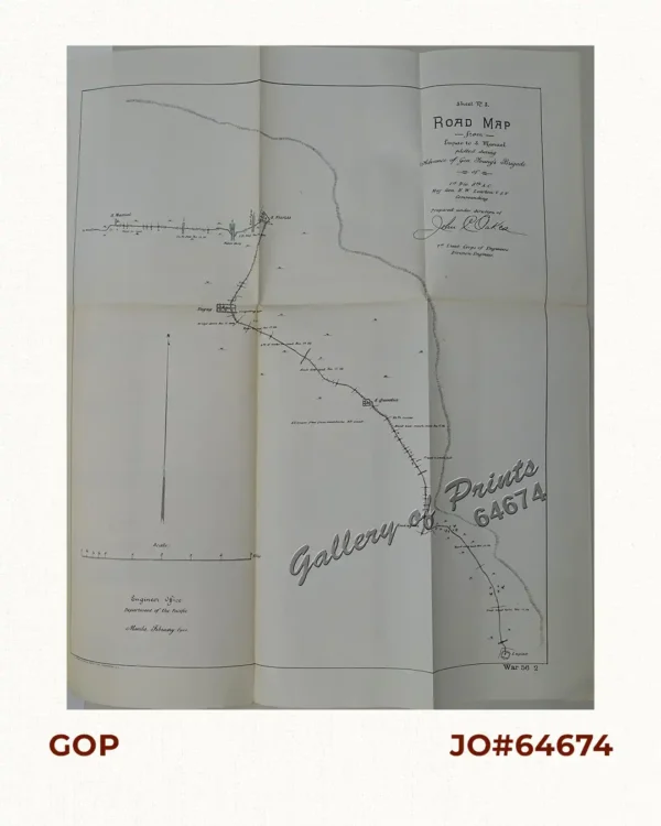 Sheet No. 3. Road Map from Lupao to S. Manuel plotted during Advance of Gen. Young's Brigade of 1st Div. 8th A. C. Maj. Gen. H. W. Lawton U. S. V. Commanding. Prepared under direction of John C. Oakes. 1st Lieut Corps of Engineers Division Engineer.