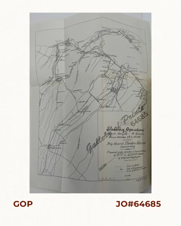 Map Showing Operations Provisional Brigade - 1st Division from October 7th to 15th 1899.  Brig. General Theodore Schwan commanding.  Prepared under direction of General Schwan by Wm L. Sibert, Captain of Engineers, Chief Engineer.