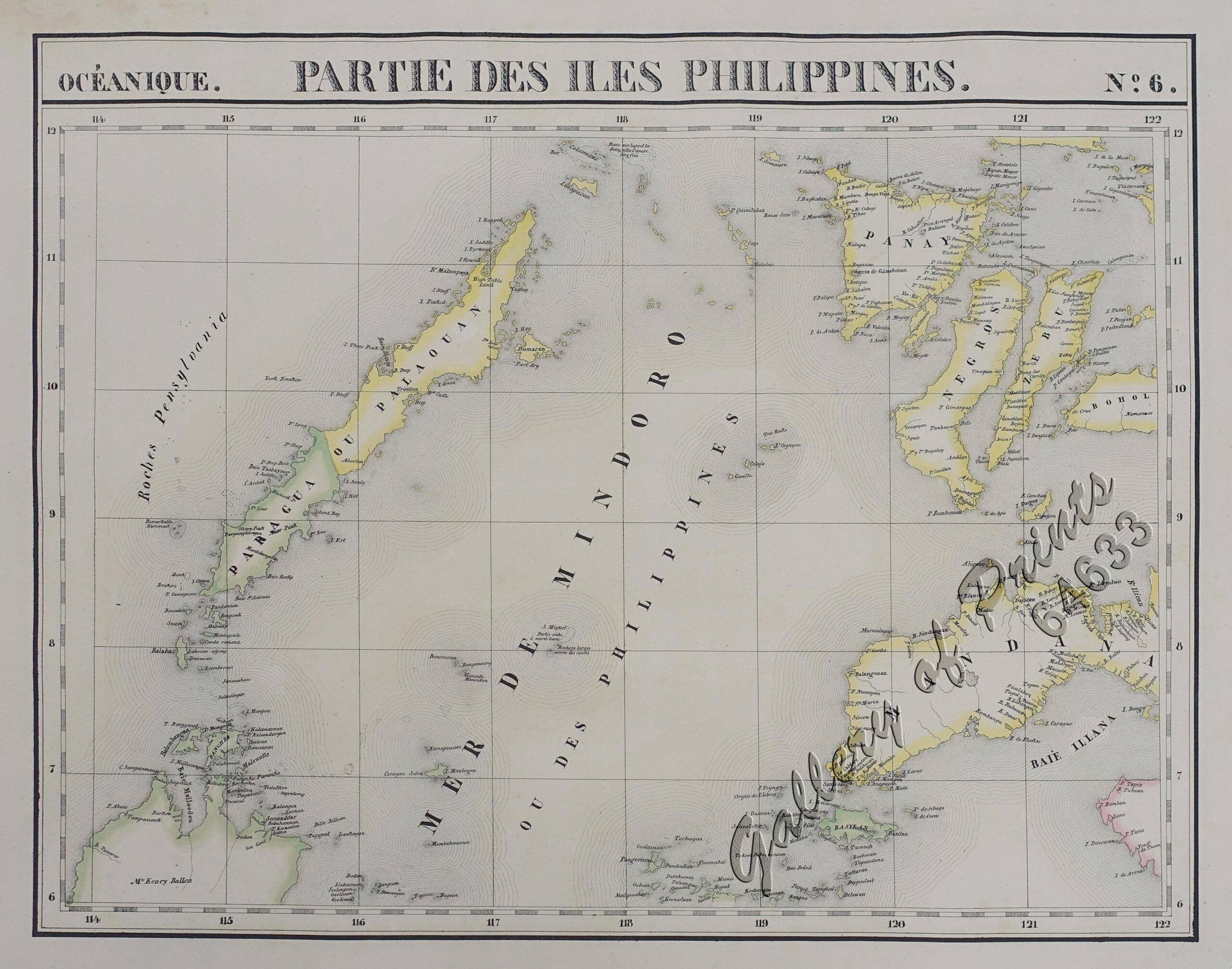 Oceanique: Partie des Isles Philippines (pl. 4); Iles Mariannes - Note Sur Les Isles Philippines (pl. 5); Partie des Iles Philippines (pl. 6 & 7); Partie de l'Ile Bornéo. (pl. 14); Partie de L'Ile Gilolo (pl. 15) - Image 4