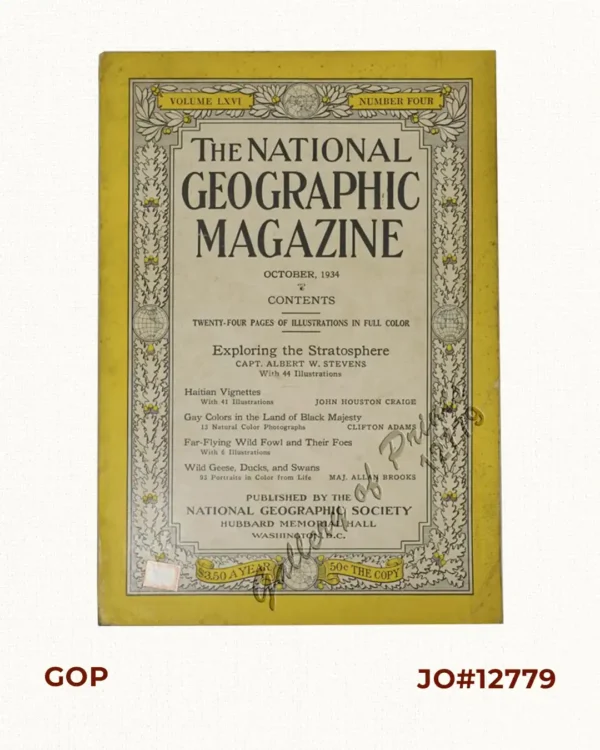 The National Geographic Magazine October, 1934, vol. LXVI, No.4
