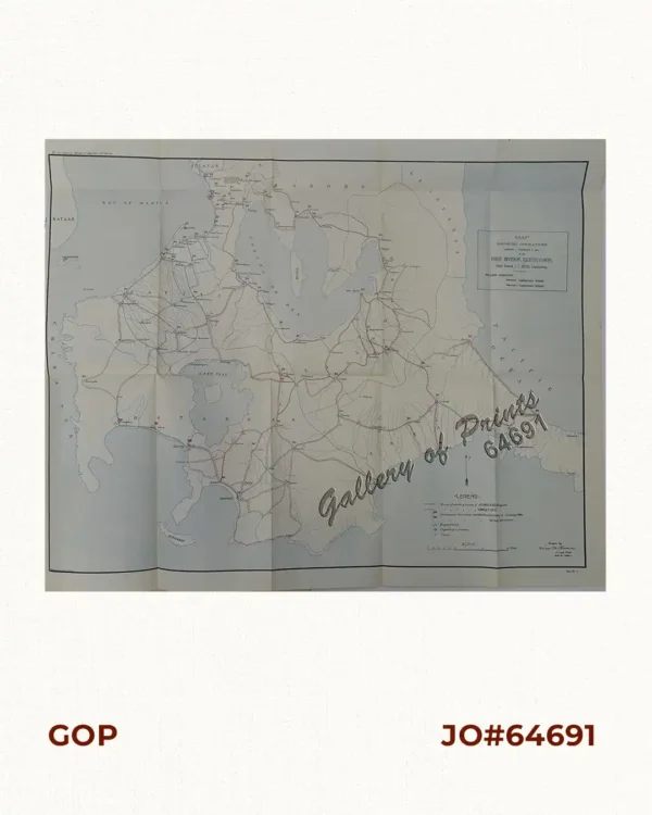 Map Showing Operations January 4, February 8, 1900 by the First Division, Eighth Corps, Major General J. C. Bates, Commanding.