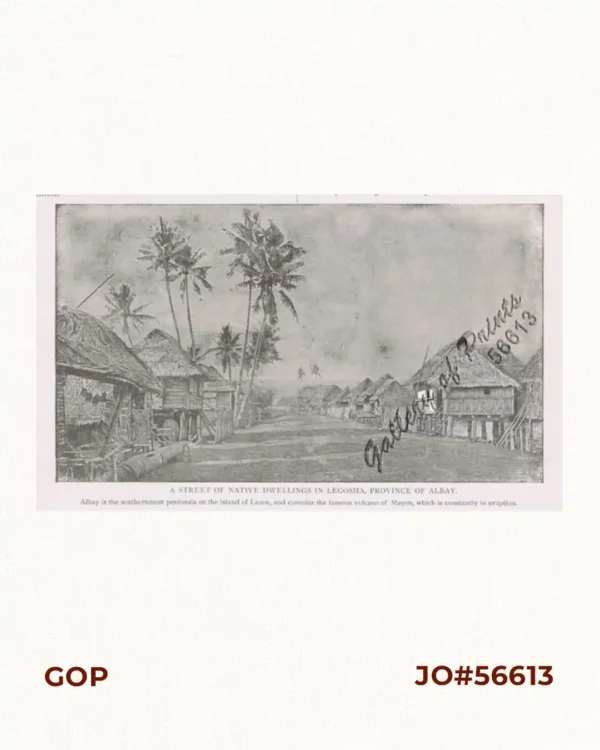 A Street of Native Dwellings in Legosha, Province of Albay.
