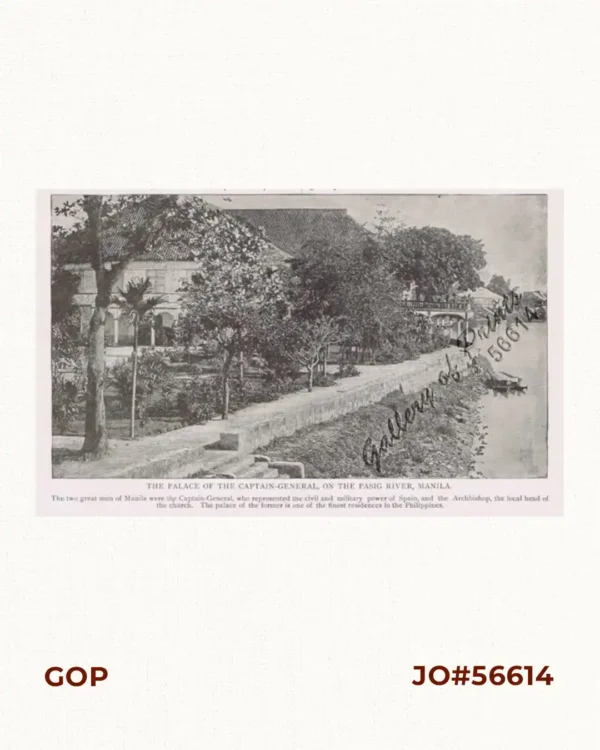 The Palace of the Captain-General, on the Pasig River, Manila