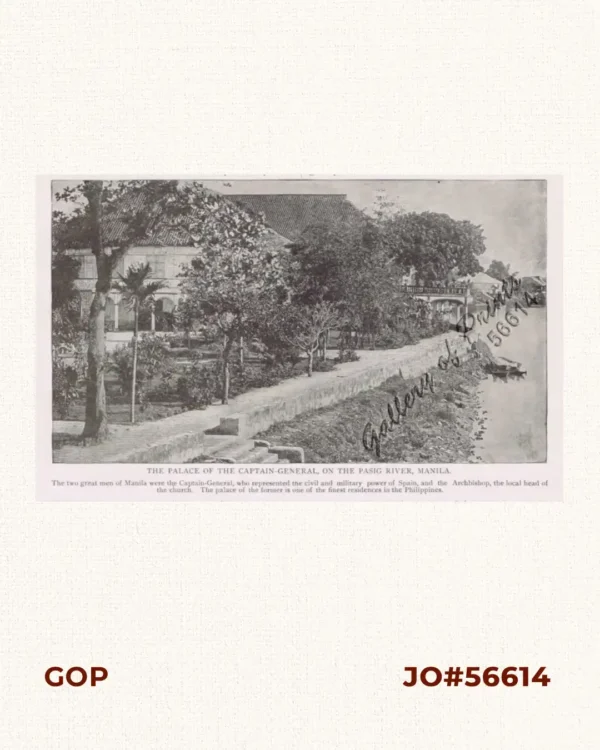 The Palace of the Captain-General, on the Pasig River, Manila