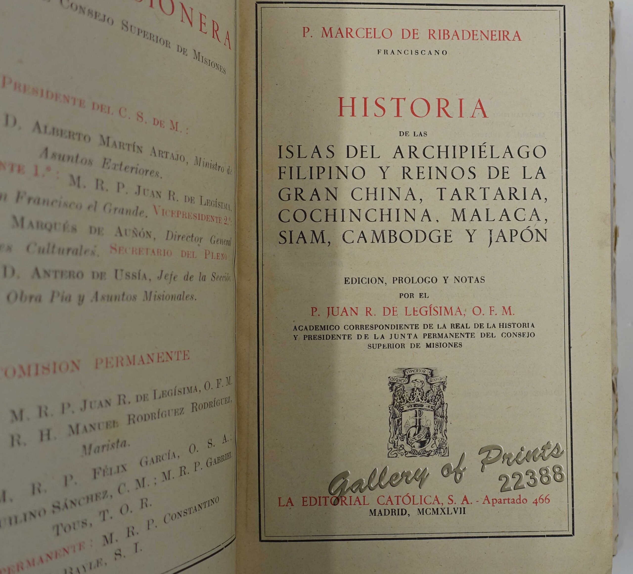 Evangelización de Filipinas y del Japon Historia de las Islas del Archipiélago Filipino y Reinos de la Gran China, Tartaria, Cochinchina, Malaca, Siam, Cambodge y Japón - Image 2