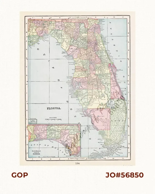 Florida inset: North-Western Portion of Florida