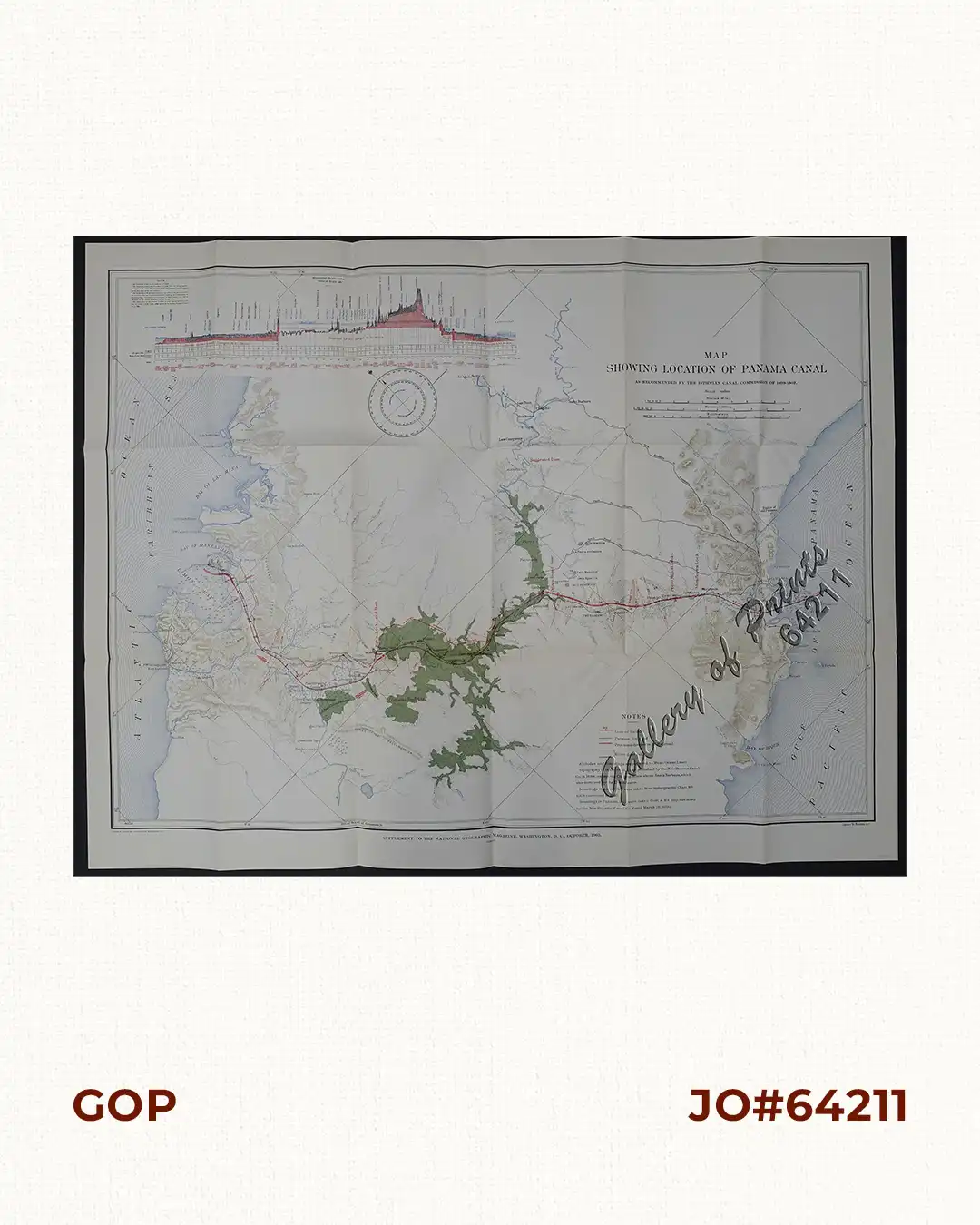 Map Showing Location of Panama Canal as Recommended by the Isthmian Canal Commission of 1899-1902.
