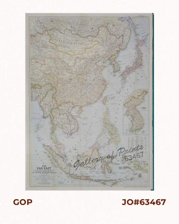 The Far East Compiled and Drawn in the Cartographic Section of the National Geographic Society for The National Geographic Magazine inset: Korea