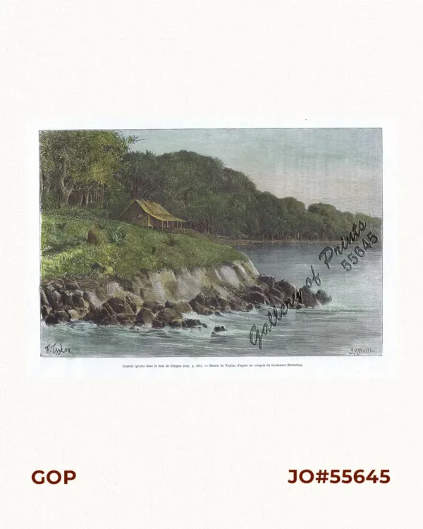 Cuartel (poste) dans la baie de Ulugan [Cuartel (post office) in Ulugan Bay]