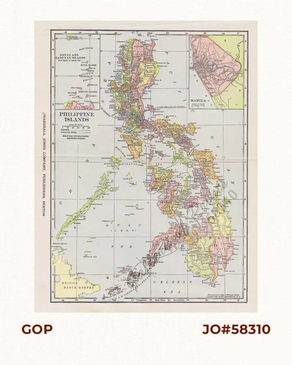 Philippine Islands insets: 1) Batan and Babuyan Islands. 2) Manila.
