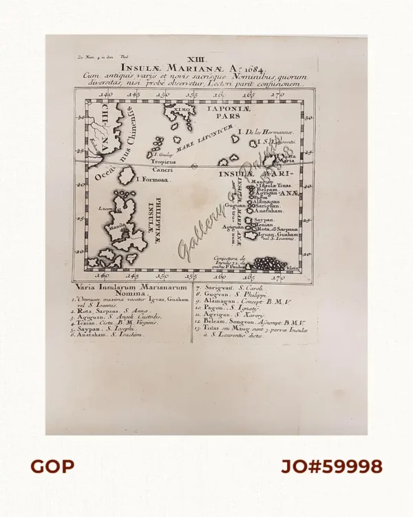Insulae Marianae Aº 1684...