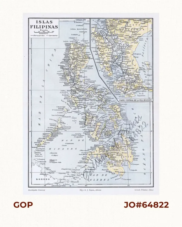 Islas Filipinas inset: Parte Central de la Isla de Luzón