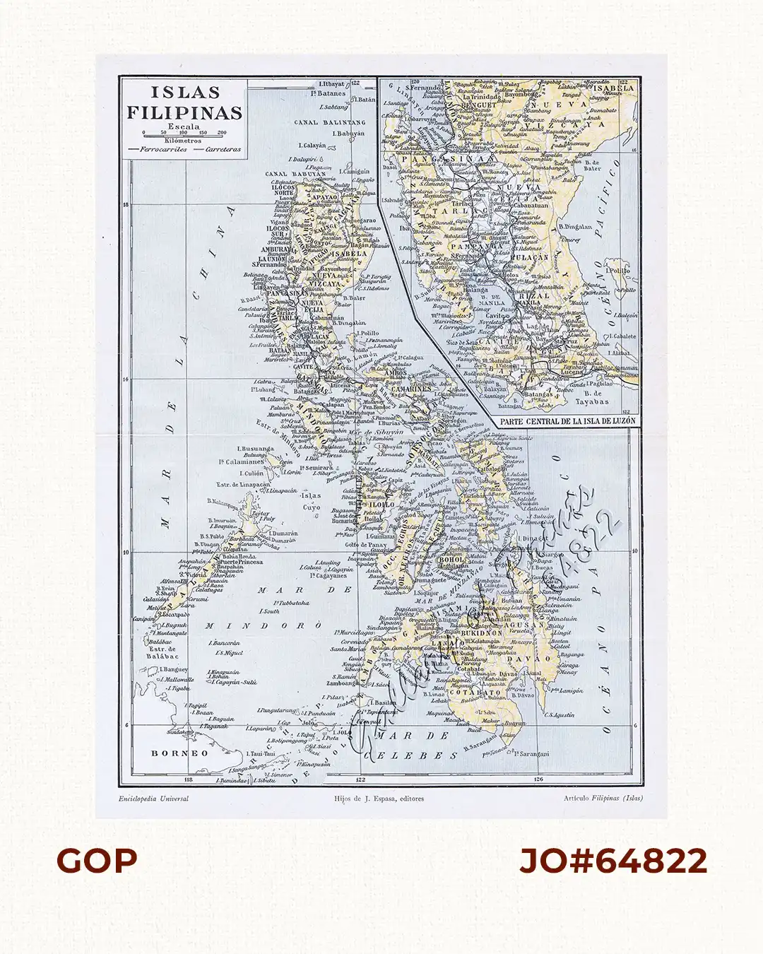 Islas Filipinas inset: Parte Central de la Isla de Luzón
