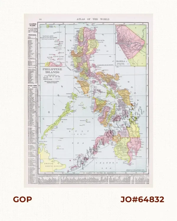 Philippine Islands insets: 1) Batan and Babuyan Islands. 2) Manila.