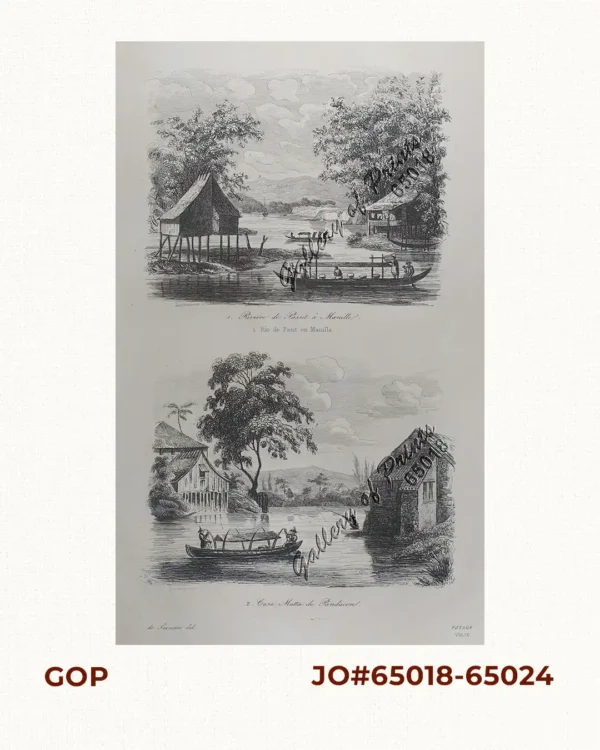 Complete set of 7 sheets from Dumont d'Urville