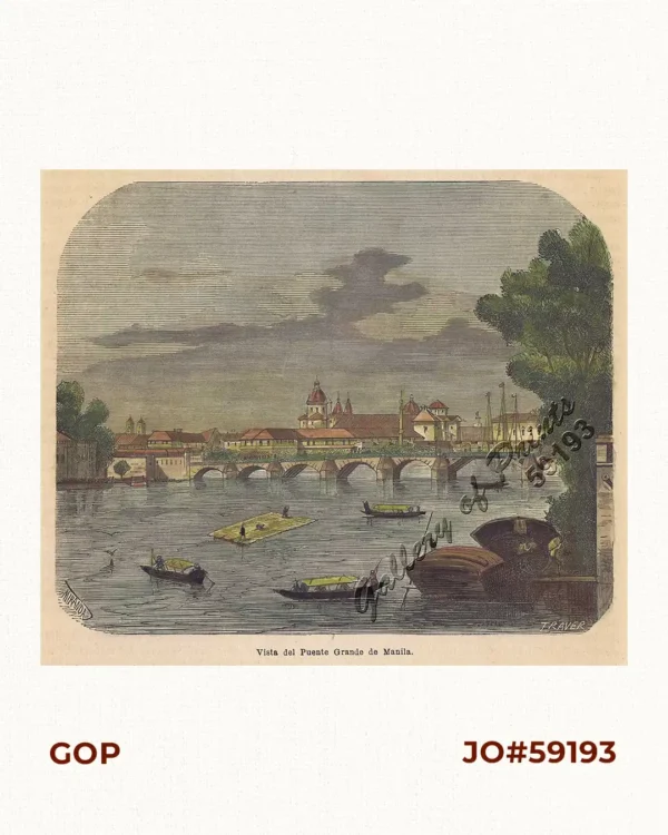 Vista del Puente Grande de Manila.