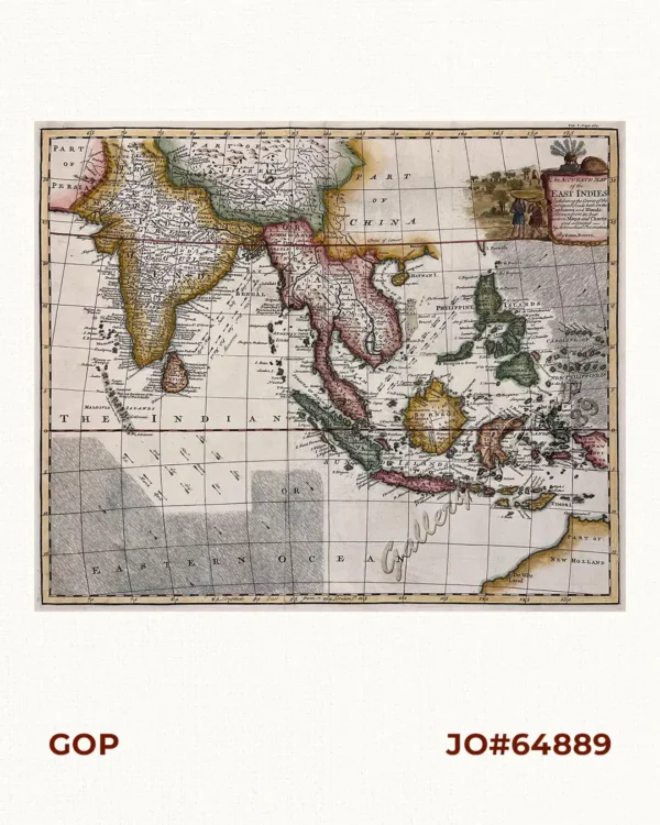 An Accurate Map of the East Indies Exhibiting the Course of the European Trade both on the Continent and Islands. Drawn from the best modern Maps and Charts and adjusted by Astronomical Observations.