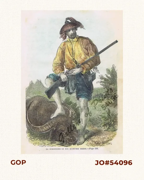 La Gironiere in his Hunting Dress.