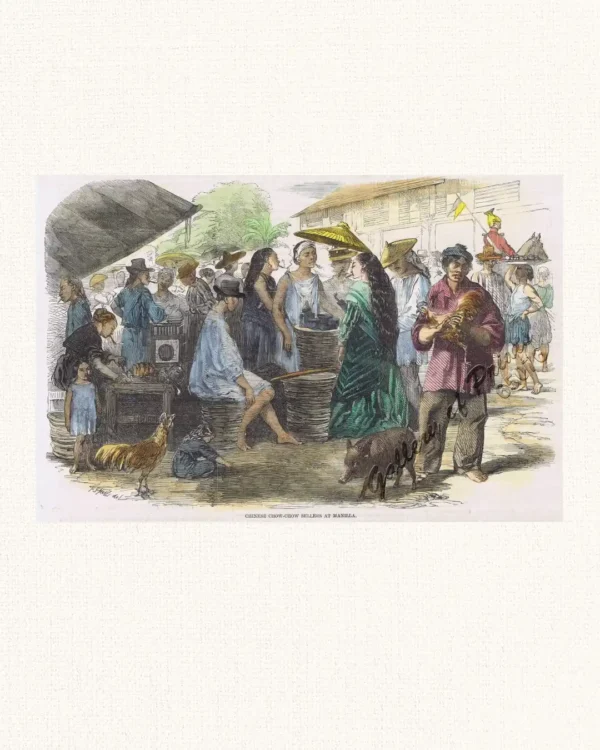 Sketches in Manilla. Chinese Chow-chow sellers at Manilla.
