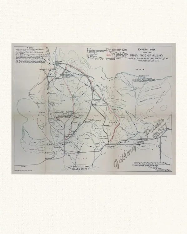 Expedition into the Province of Albay Under Command of Capt. M.W. Day, 9th Cav. November 24 to 26, 1900