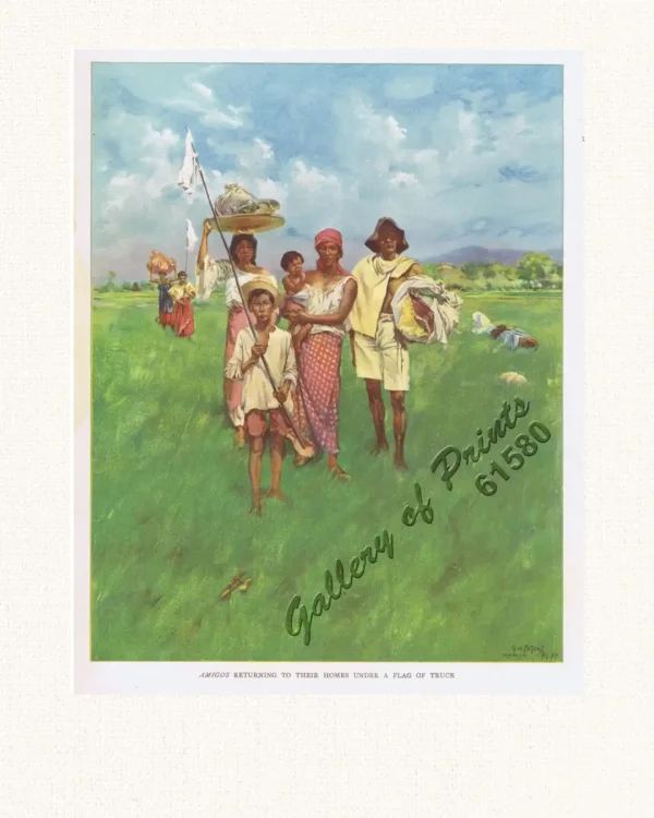 Amigos Returning to their Homes under a Flag of Truce