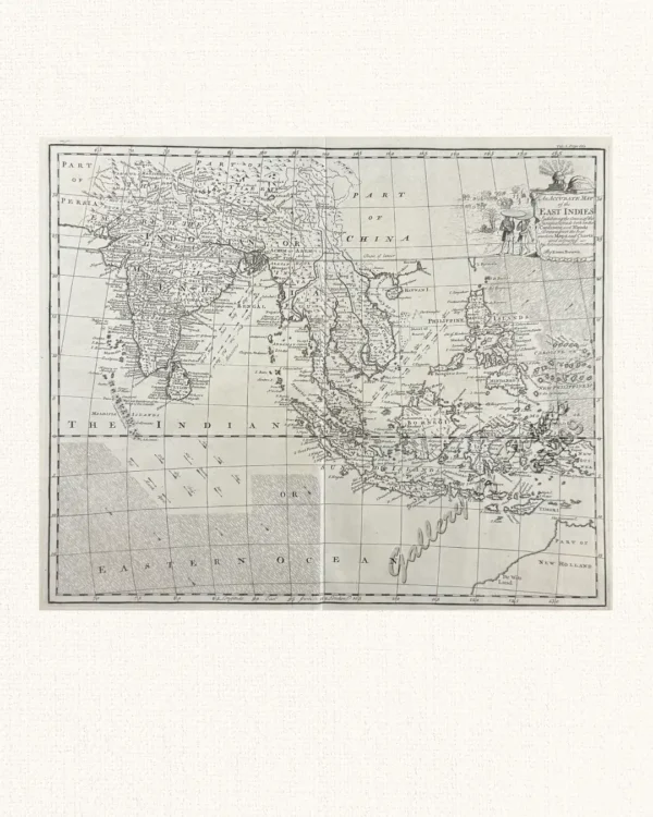 An Accurate Map of the East Indies Exhibiting the Course of the European Trade both on the Continent and Islands. Drawn from the best modern Maps and Charts and adjusted by Astronomical Observations.