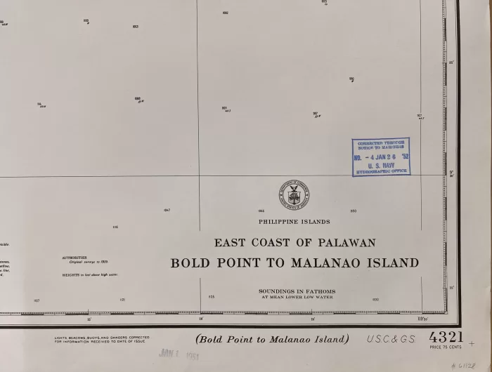 Philippine Islands East Coast of Palawan Bold Point to Malanao Island - Image 2