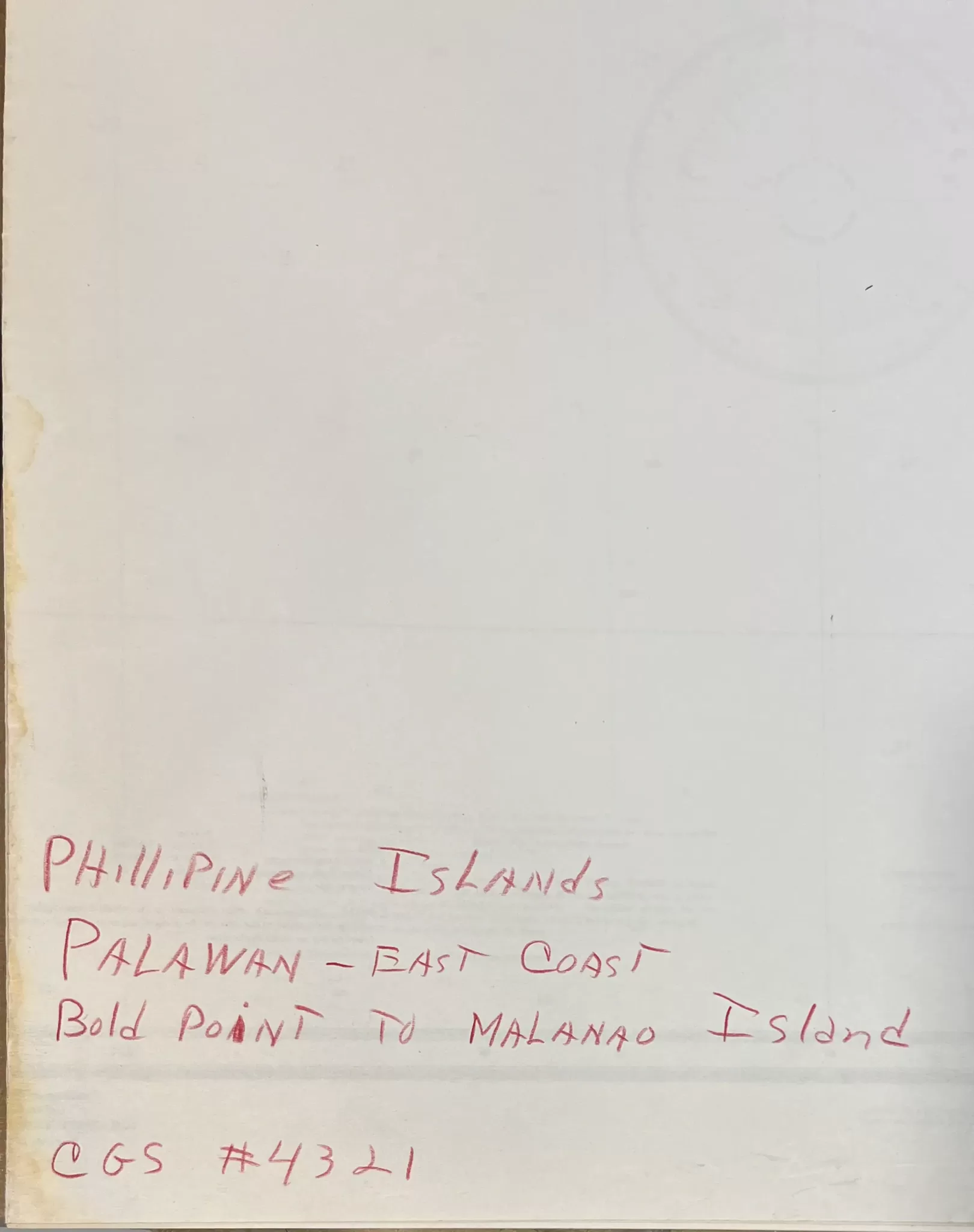 Philippine Islands East Coast of Palawan Bold Point to Malanao Island - Image 3