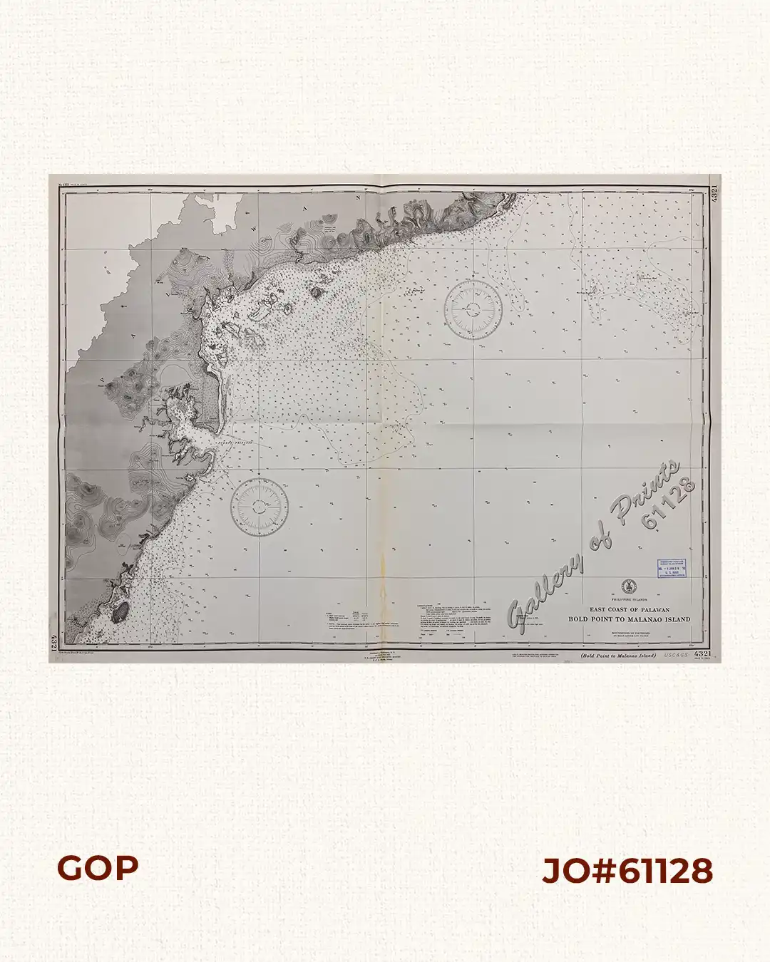 Philippine Islands East Coast of Palawan Bold Point to Malanao Island