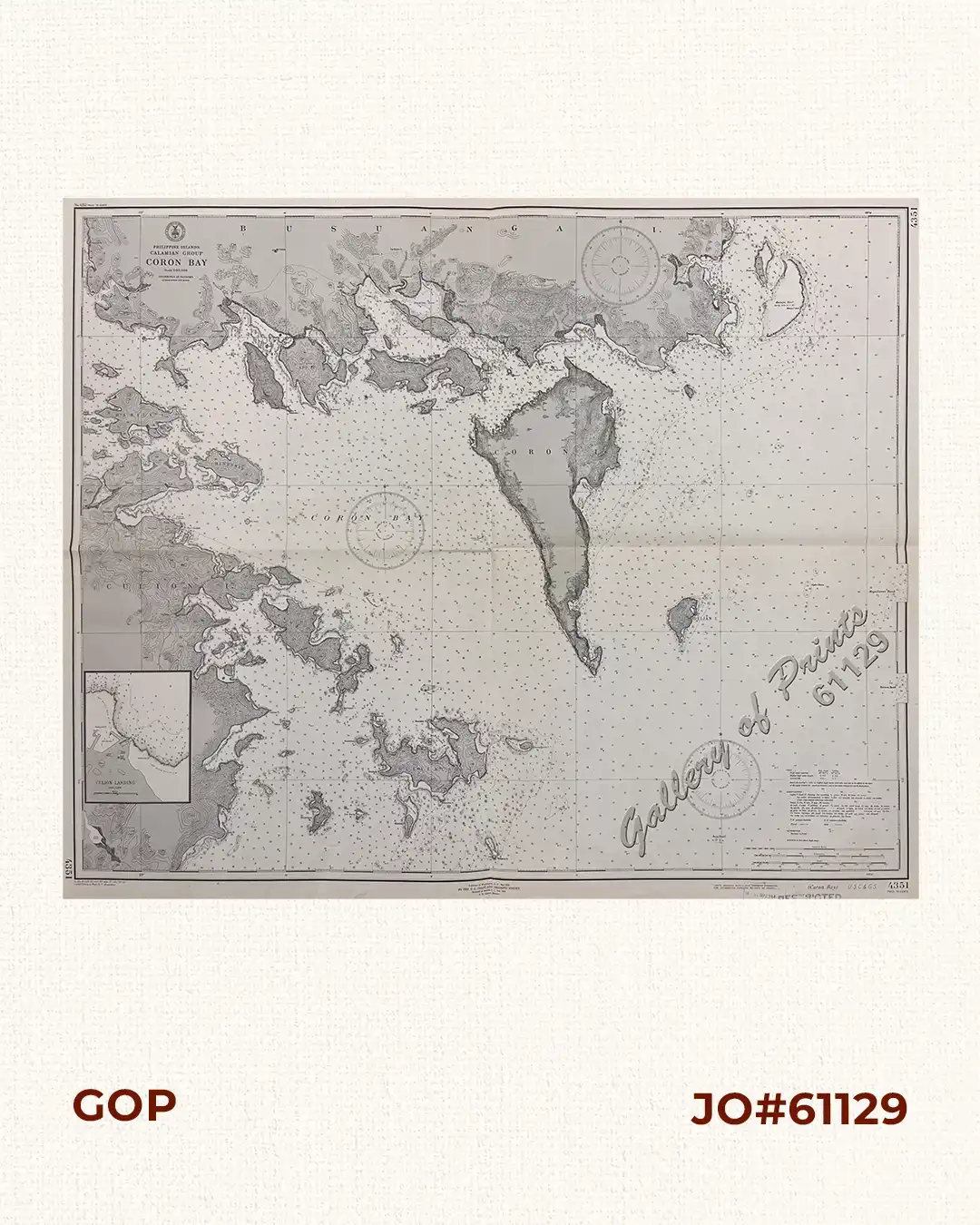 Philippine Islands Calamian Group Coron Bay inset: Culion Landing