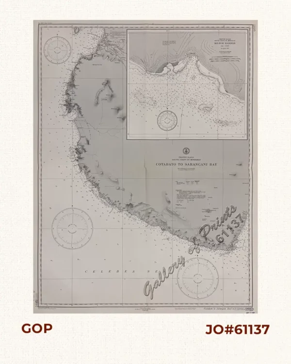 Philippine Islands South Coast of Mindanao Cotabato to Sarangani Bay inset: Milbuk Harbor