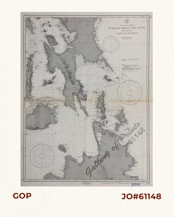 Philippine Islands Surigao Strait and Leyte With Parts of Samar and Mindanao